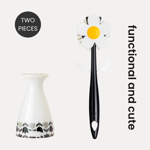 Vigar Flower Power sink cleanup with the handy vase holder nearby