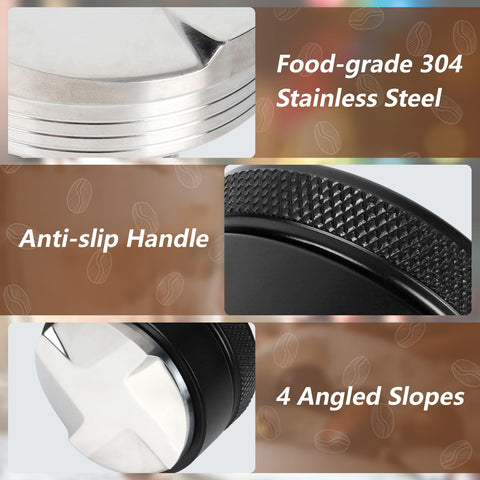 VIGIND 58mm coffee distributor anti-slip handle provides steady grip