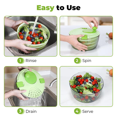 Vihoom salad spinner doubles as colander and storage for fresh produce