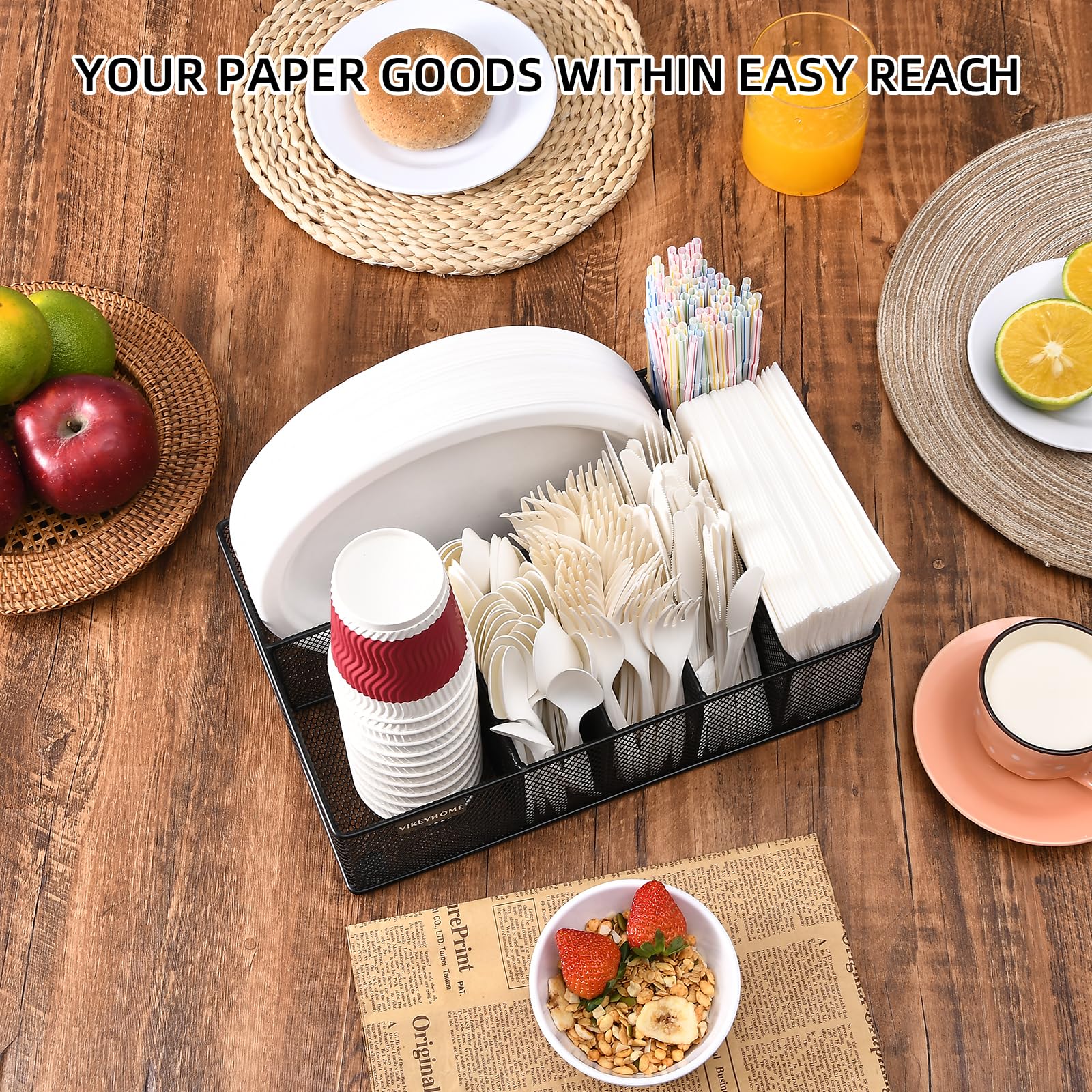 VIKEYHOME anti-slip pads prevent sliding on counters during serving