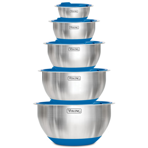 Viking 10-piece mixing bowls set shown for versatile meal prep and serving.