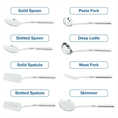 Viking 8 piece set solid spatula for sturdy scooping