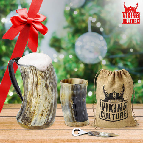 Viking Culture horn shot glass 3oz detail, compact elegance for traditional toasts.