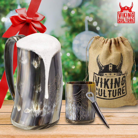 Viking Culture shot glass complements the set for measured shots of spirits and mead.
