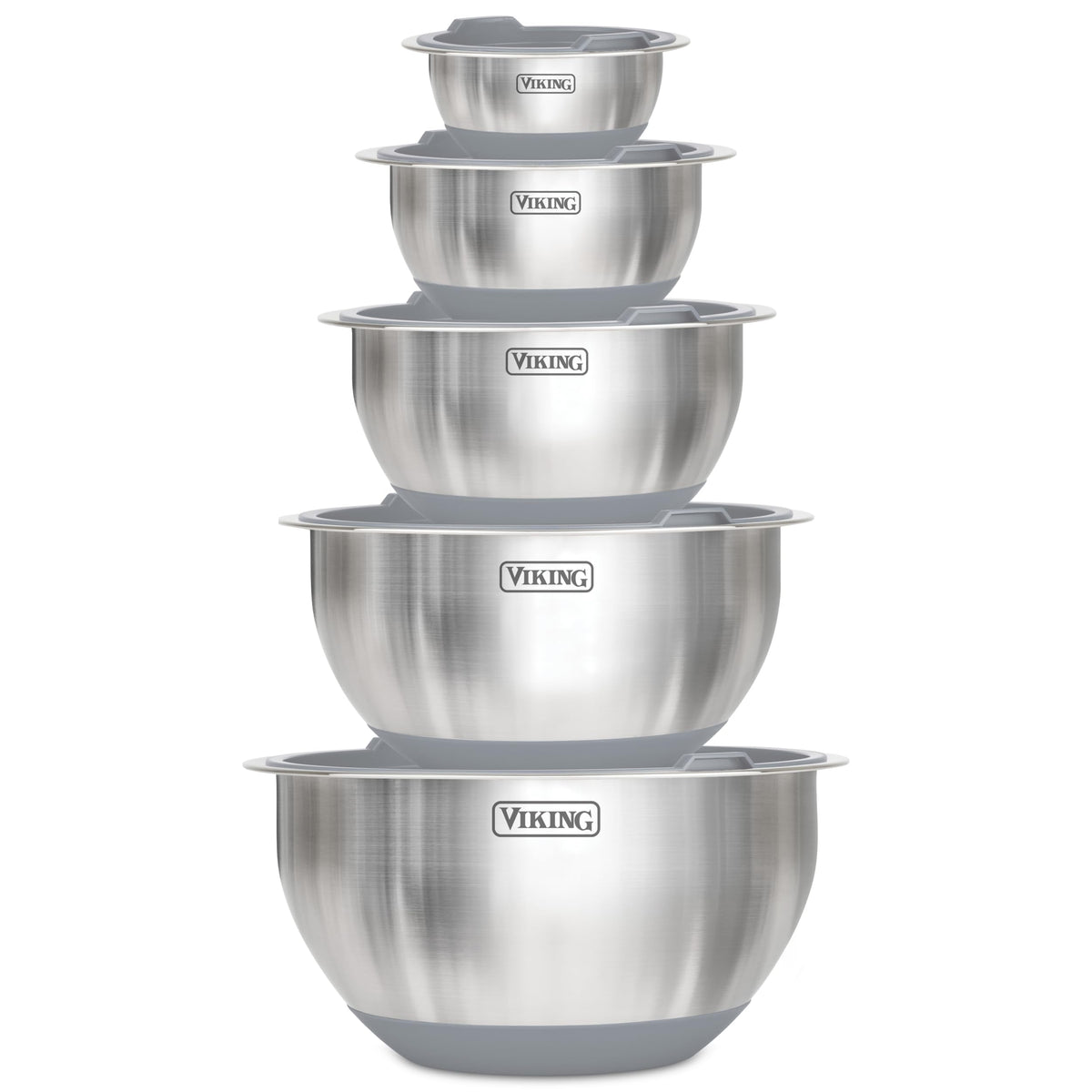 Viking 20oz mixing bowl with tight lid for prep and easy pouring.