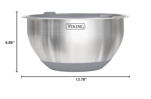 Viking non-slip base protects countertops while whisking.