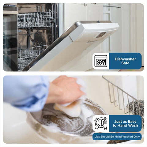 Viking nesting mixing bowls save space when stored after use.