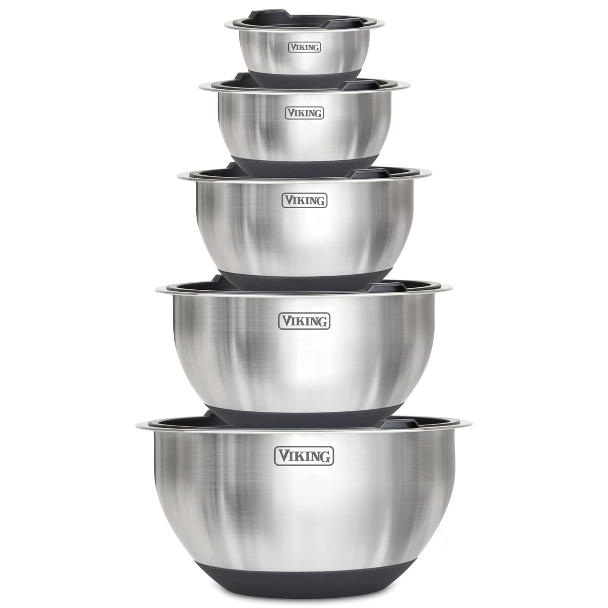 Viking 10-piece stainless steel bowls set for precise meal prep