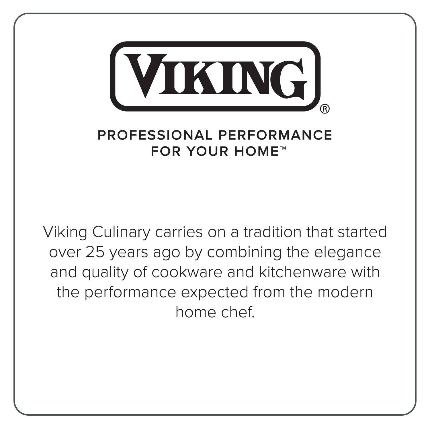 Viking roasting pan withstands up to 600°F for flexible roasting options.