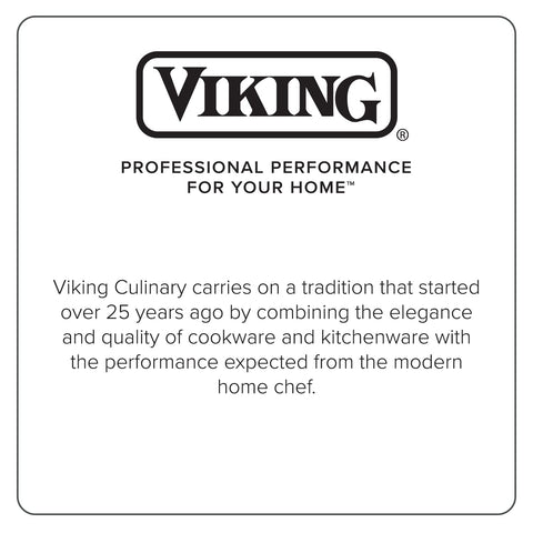 Viking roasting pan withstands up to 600°F for flexible roasting options.