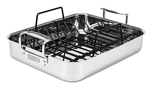 Viking nonstick wire rack shown for improved airflow and browning.