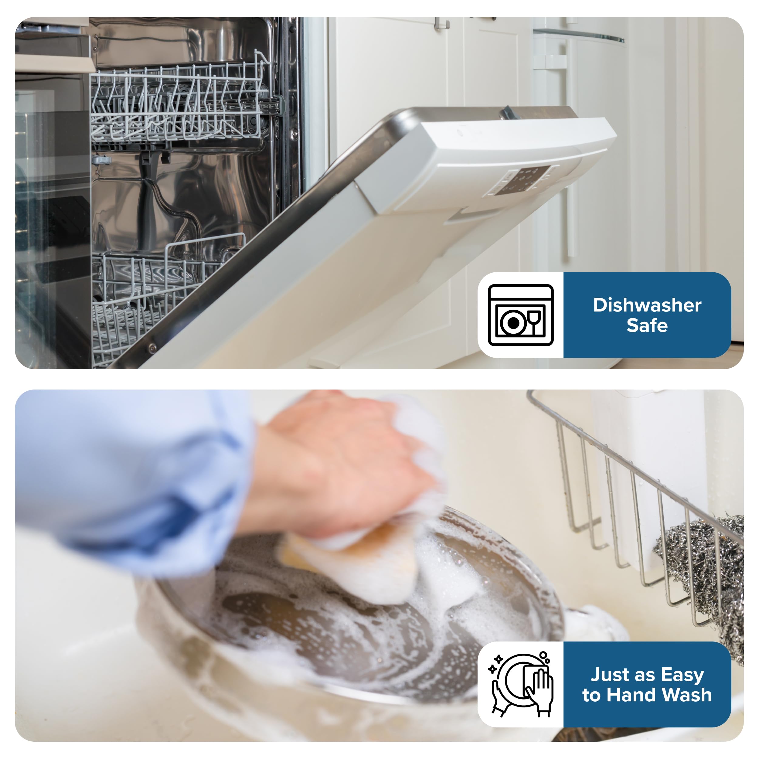 Viking steaming insert enables simultaneous pasta and vegetable steaming.