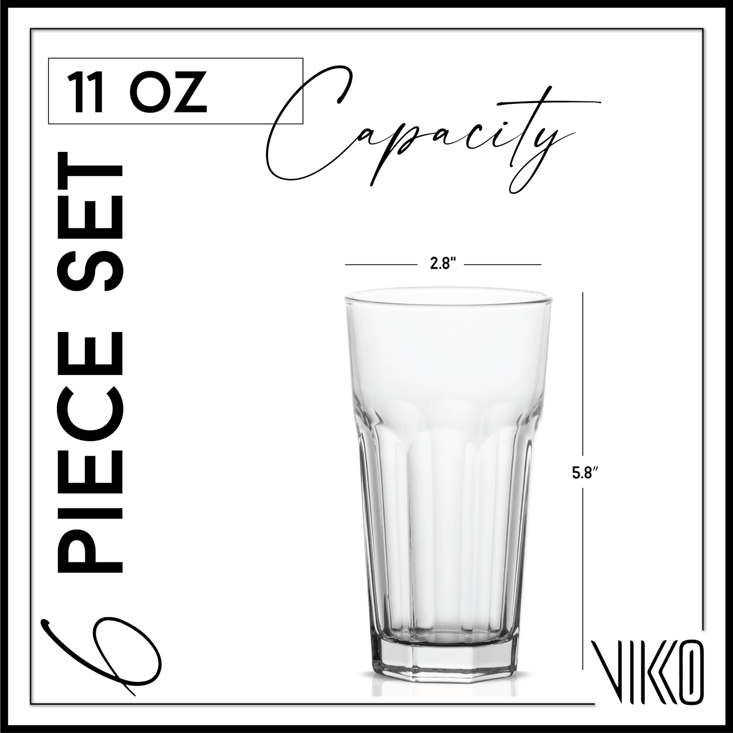 Vikko heavy-base tumblers offer a durable grip for sipping.