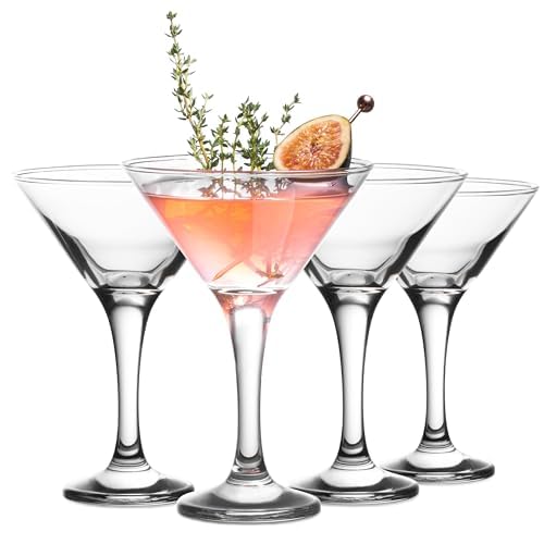 Vikko martini glasses set shows crystal clarity for elegant cocktails