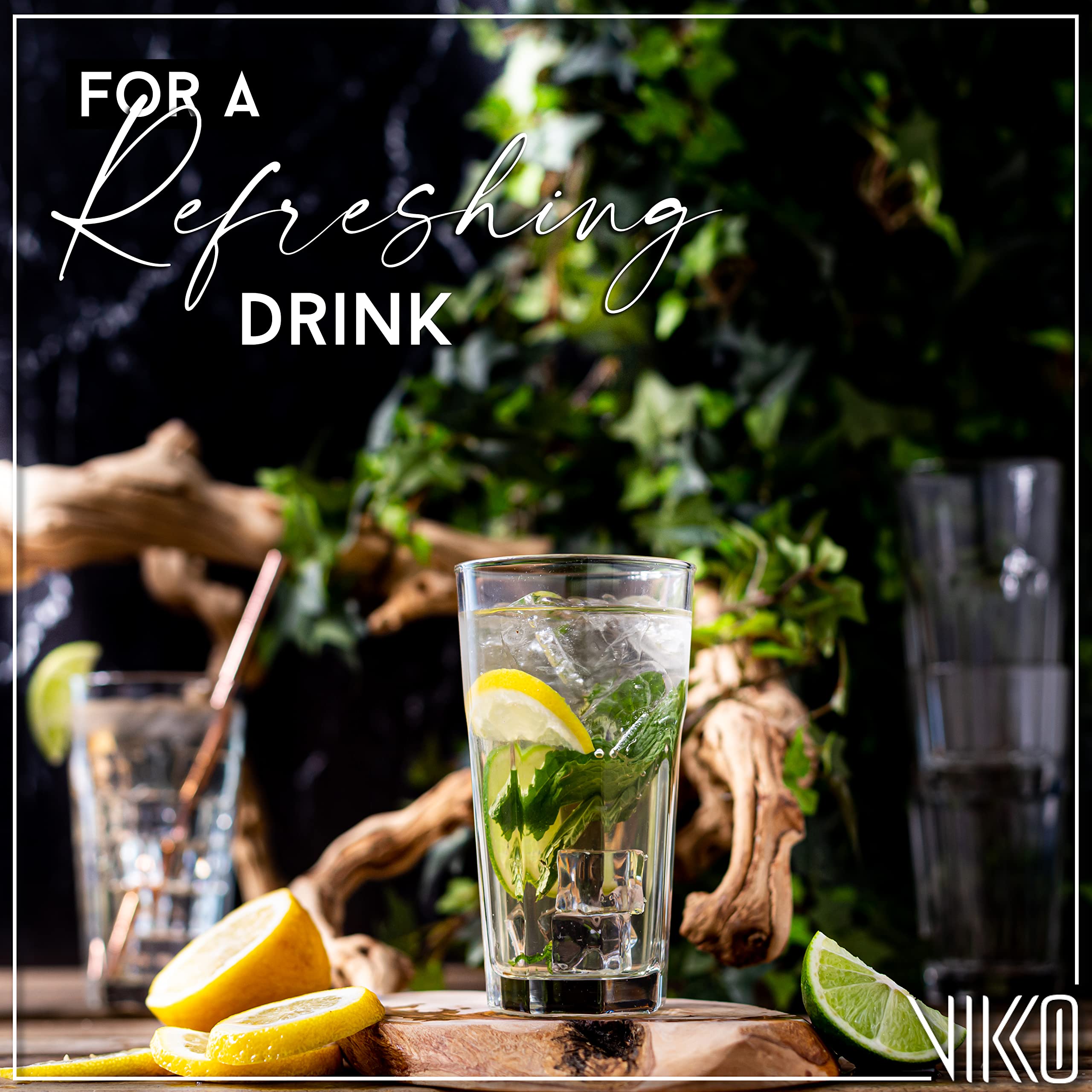 Vikko Morocco collection glassware features sculpted lines and refined style.