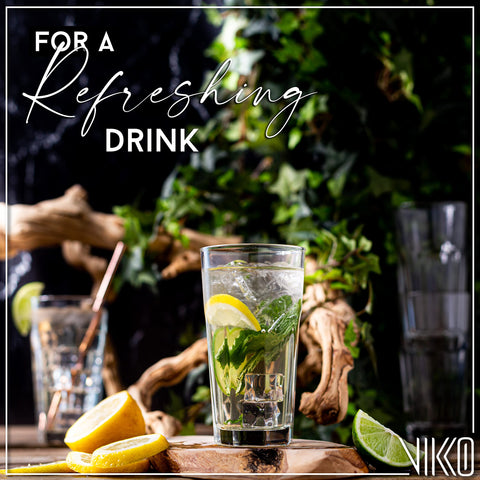 Vikko Morocco collection glassware features sculpted lines and refined style.