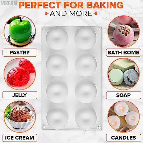 VIKROM 8-cavity apple mold brownie pieces show versatile baking options.
