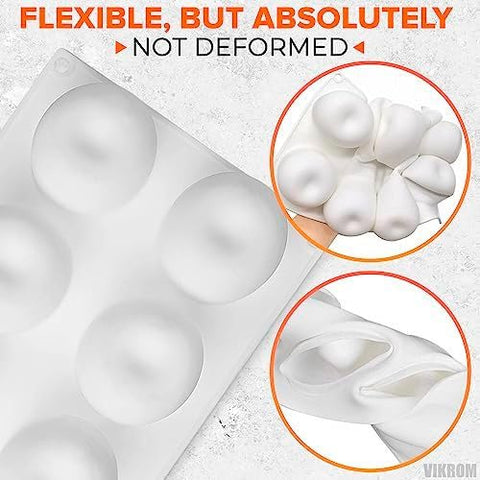 VIKROM 8-cavity apple mold dishwasher safe for quick cleaning after use.