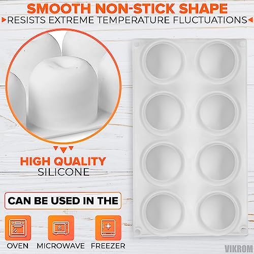 VIKROM 8-cavity apple mold mousse use demonstrates smooth release and clean lines.