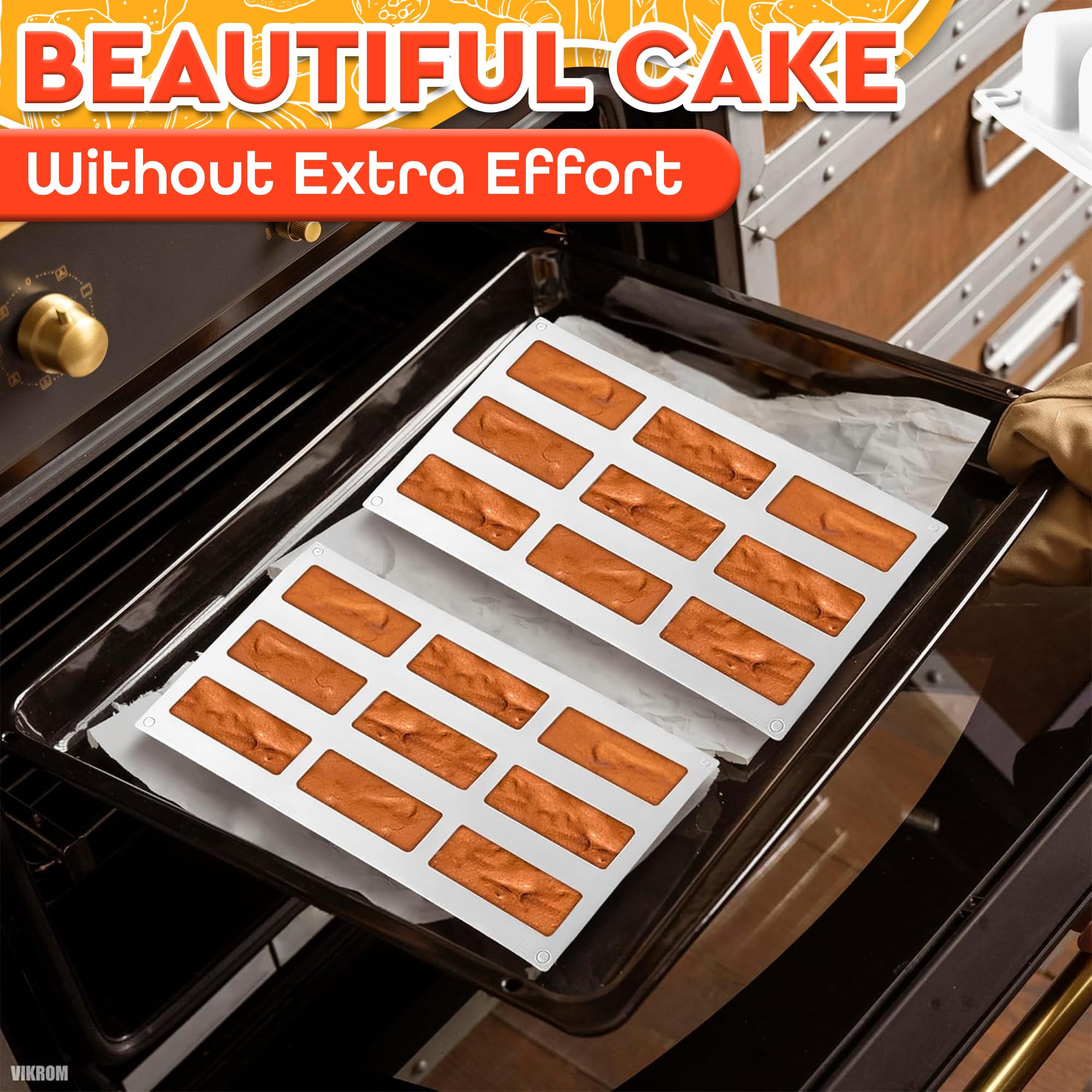 VIKROM multi-purpose entremet mold for cakes, ice cream, and more.