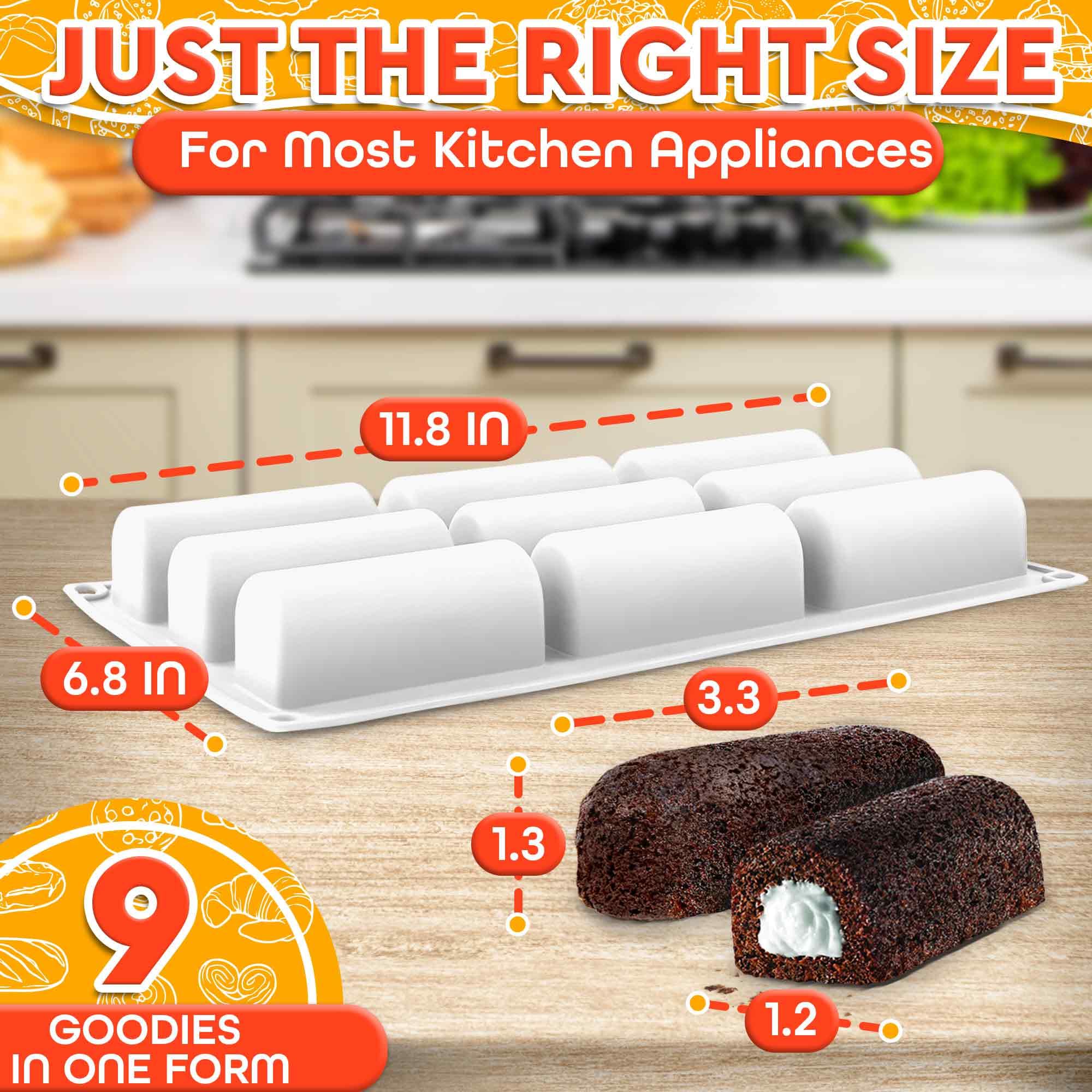 VIKROM silicone twinkie cake mold ideal for bite-sized treats.