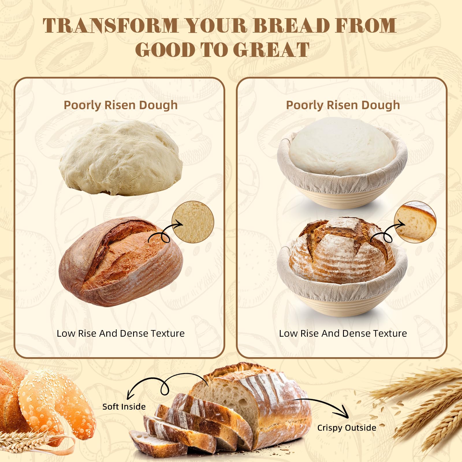 VIMERPA dough whisk and cleaning brush for easy prep and cleanup