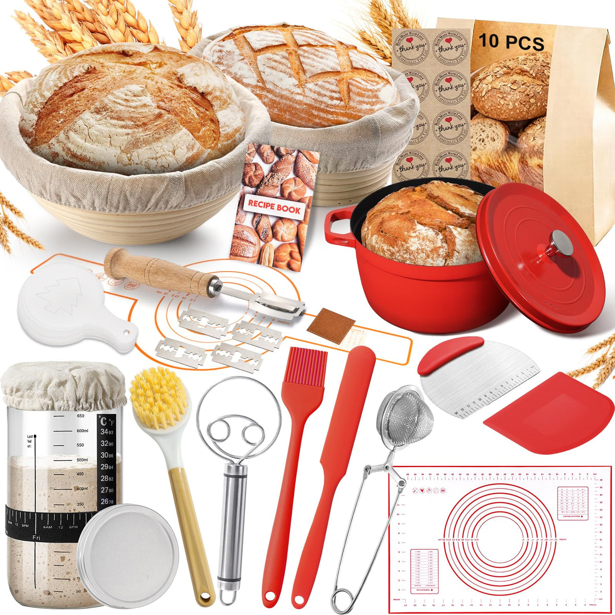 VIMERPA enamel pot with lid showing even heat for crusty bread and versatile cooking