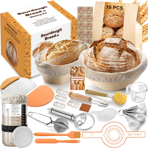 VIMERPA nine-inch round banneton basket for artisan dough shaping