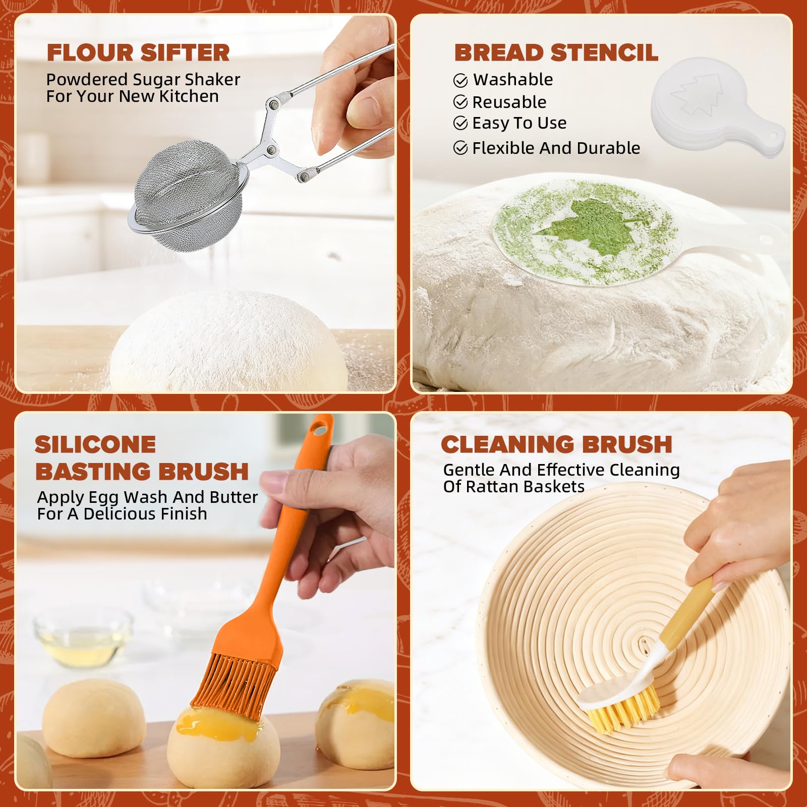 VIMERPA silicone bread sling for safe dough transfers from baskets