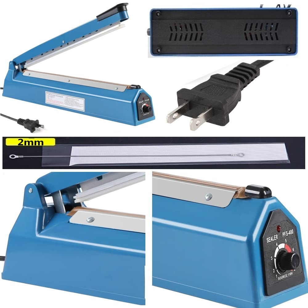 VIMI Impulse heat sealer in use sealing plastic bags efficiently.