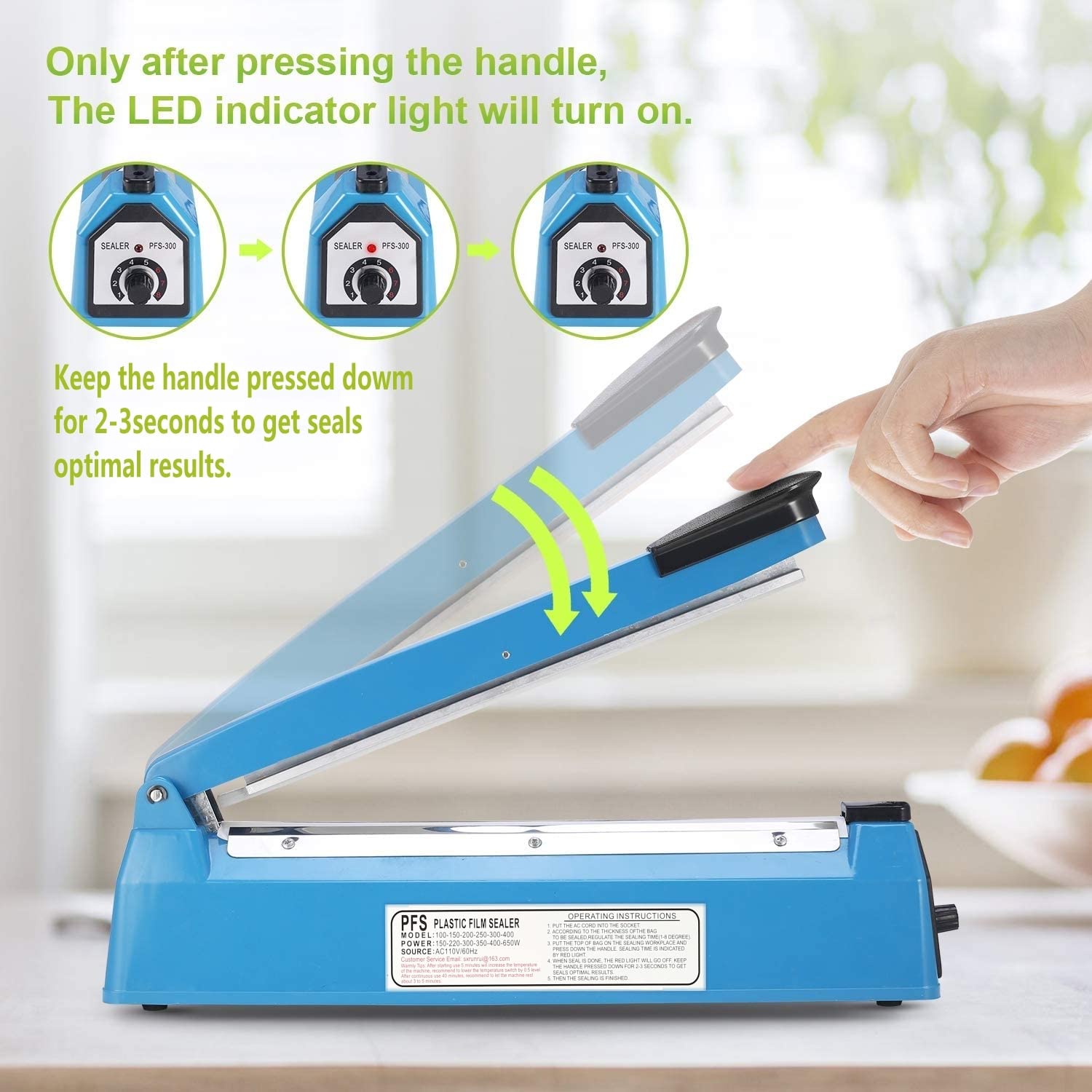 VIMI Impulse Sealer built-in fuse enhances safe operation