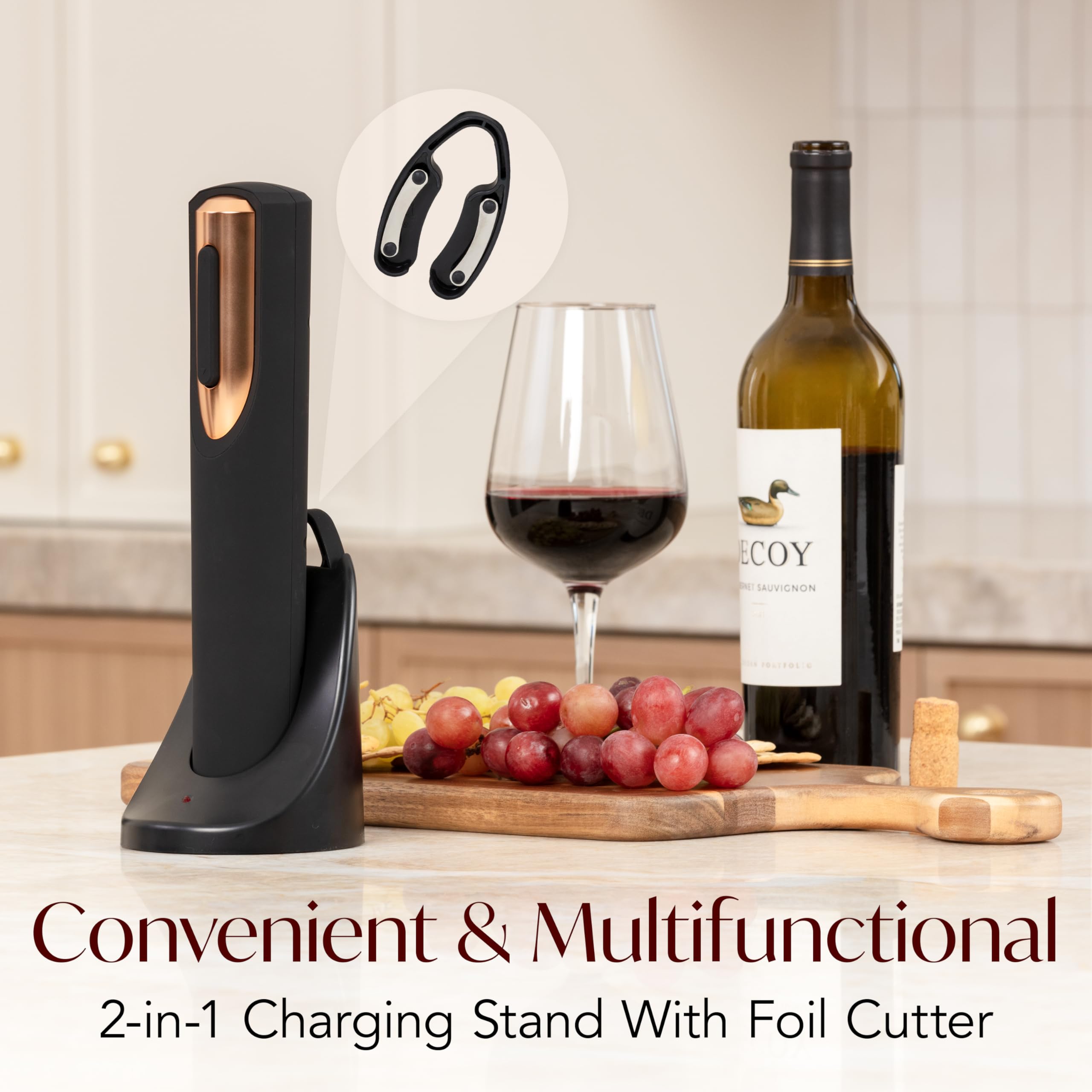 VIN FRESCO automatic cork removal for effortless wine access in seconds