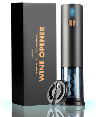 VINABON electric wine opener in hand for effortless cork removal