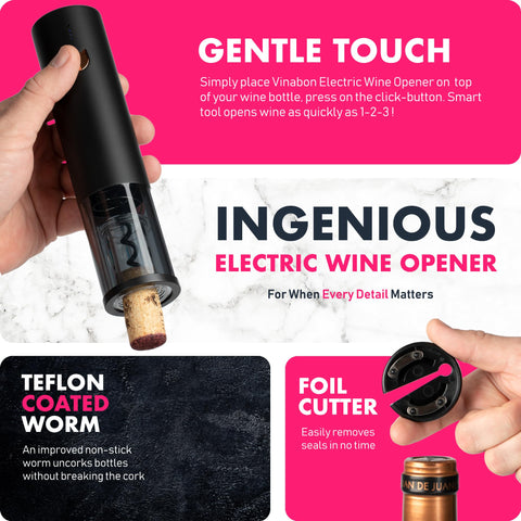 VINABON foil cutter doubles as a stand for easy charging