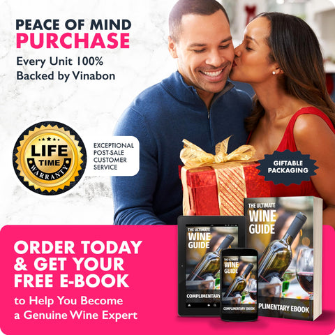 VINABON wine guide ebook included to elevate tasting at home