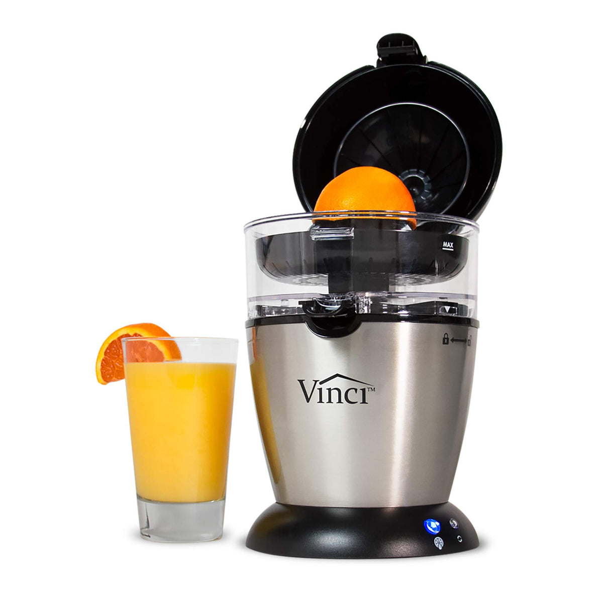 VINCI hands-free electric juicer bowl enables effortless, fresh juice extraction.