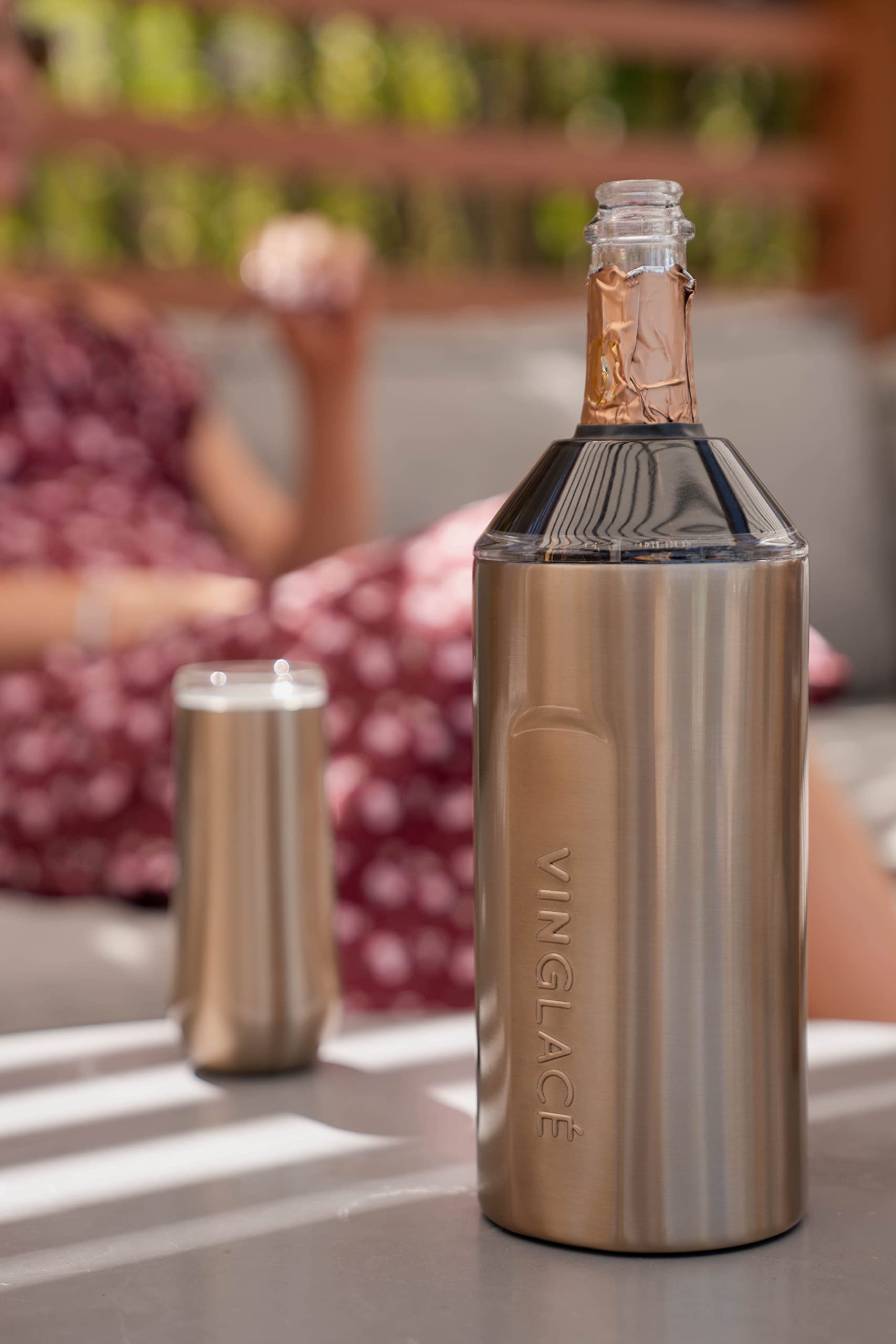 Vinglacé portable wine chiller on the go preserves chill during travel