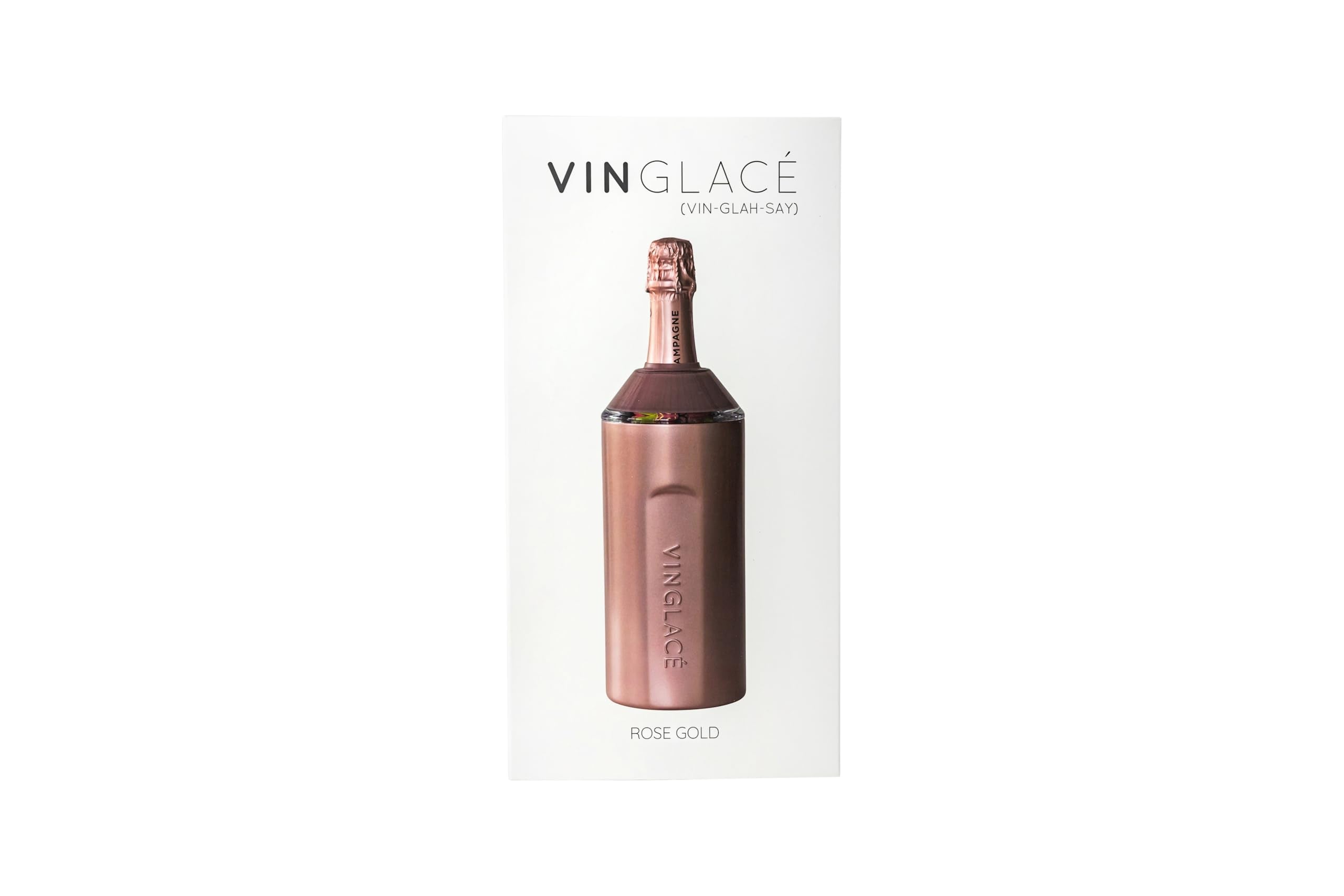 Vinglacé rose gold chiller enhances table setting and ambiance