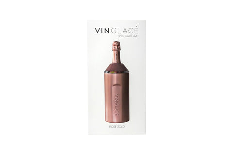 Vinglacé rose gold chiller enhances table setting and ambiance