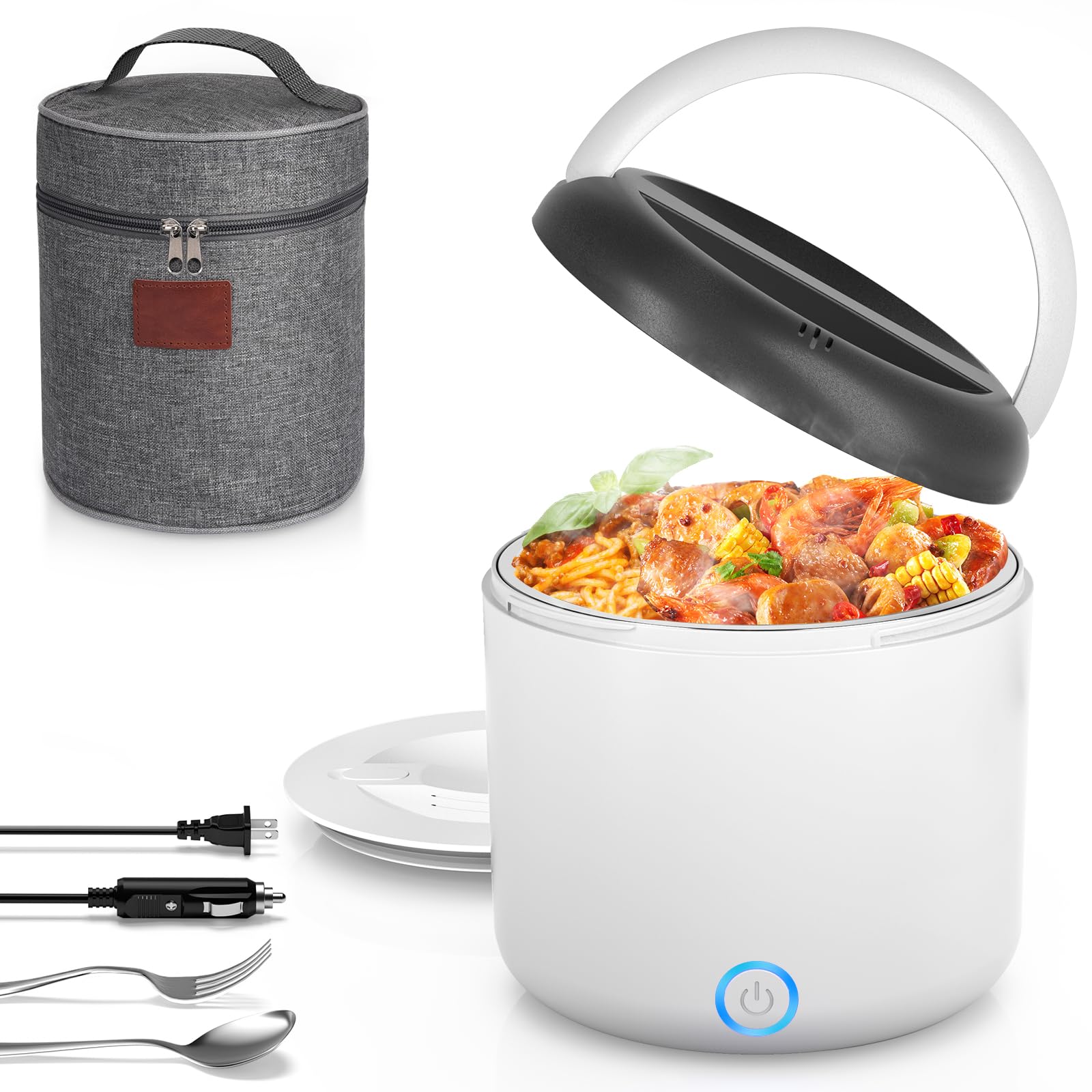 Vingud electric lunch box with 1.2L container keeps meals hot on the go.
