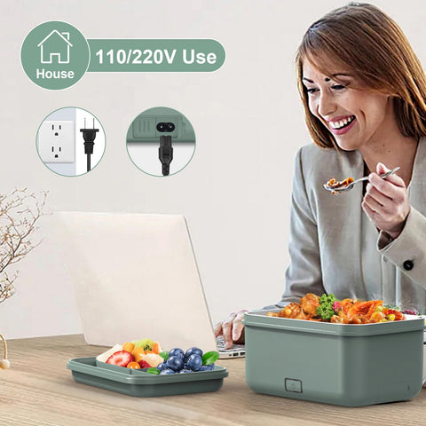 Vingud removable 1.8L stainless container keeps meals fresh and easy to clean