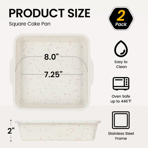 Vinino easy-release design lets you pop out cakes with a light press.
