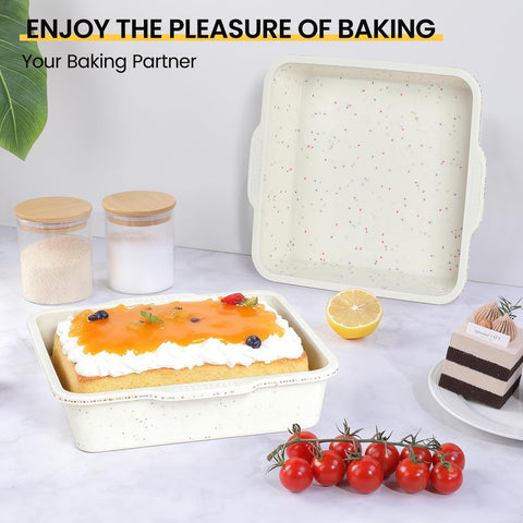 Vinino nesting-friendly design saves space when storing both pans.