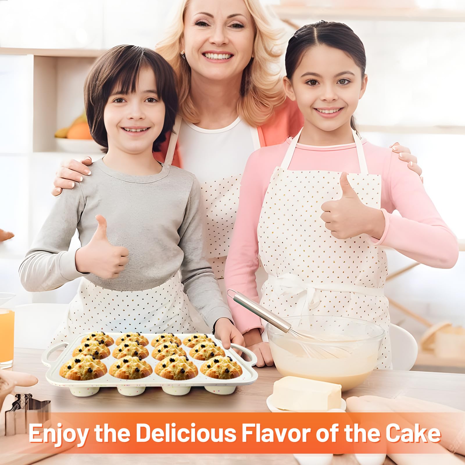 Vinino stackable muffin pan saves kitchen space when stored