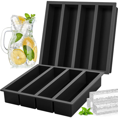 Vinkoe Kitchen silicone ice tray four large cubes for slow melt