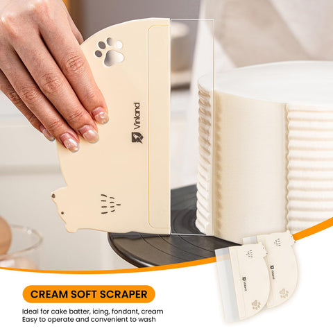 Vinland flexible PE blade aids scraping bowls and transferring dough.