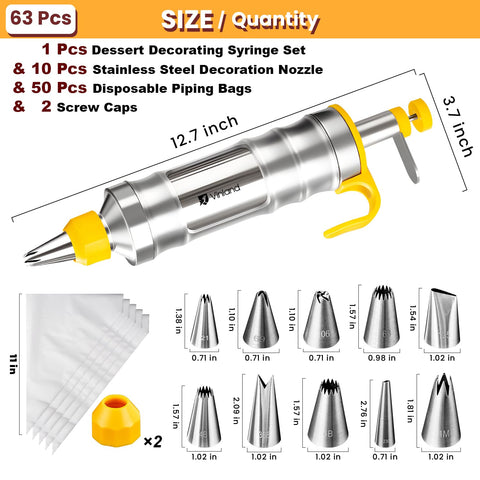Vinland icing piping kit large opening for easy filling and frosting