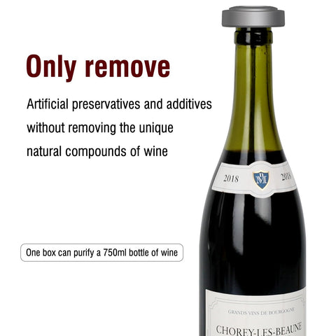 VinoFilt close-up of sulfite and histamine removal enhancing aroma