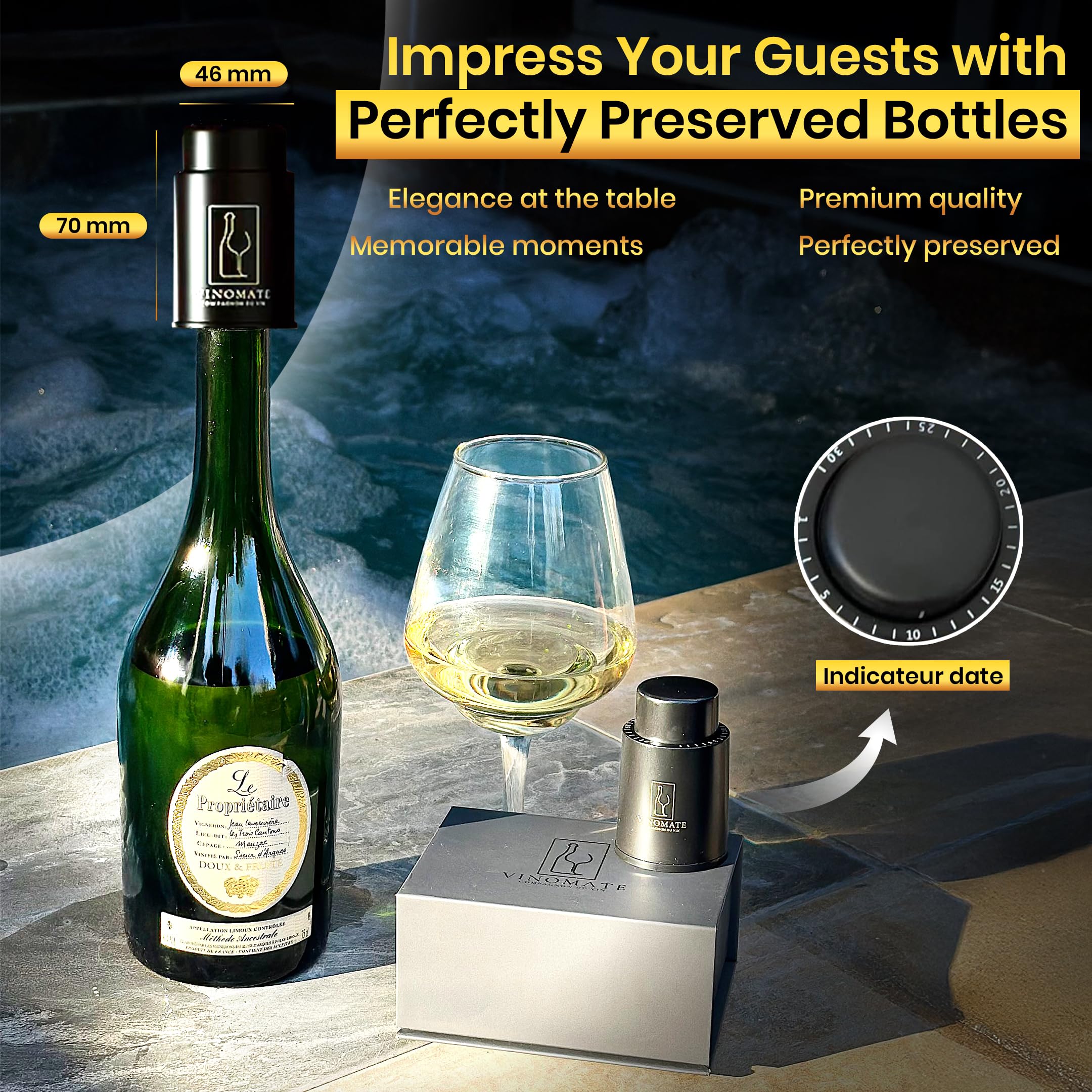 VinoMate durable materials ensure long-lasting wine preservation