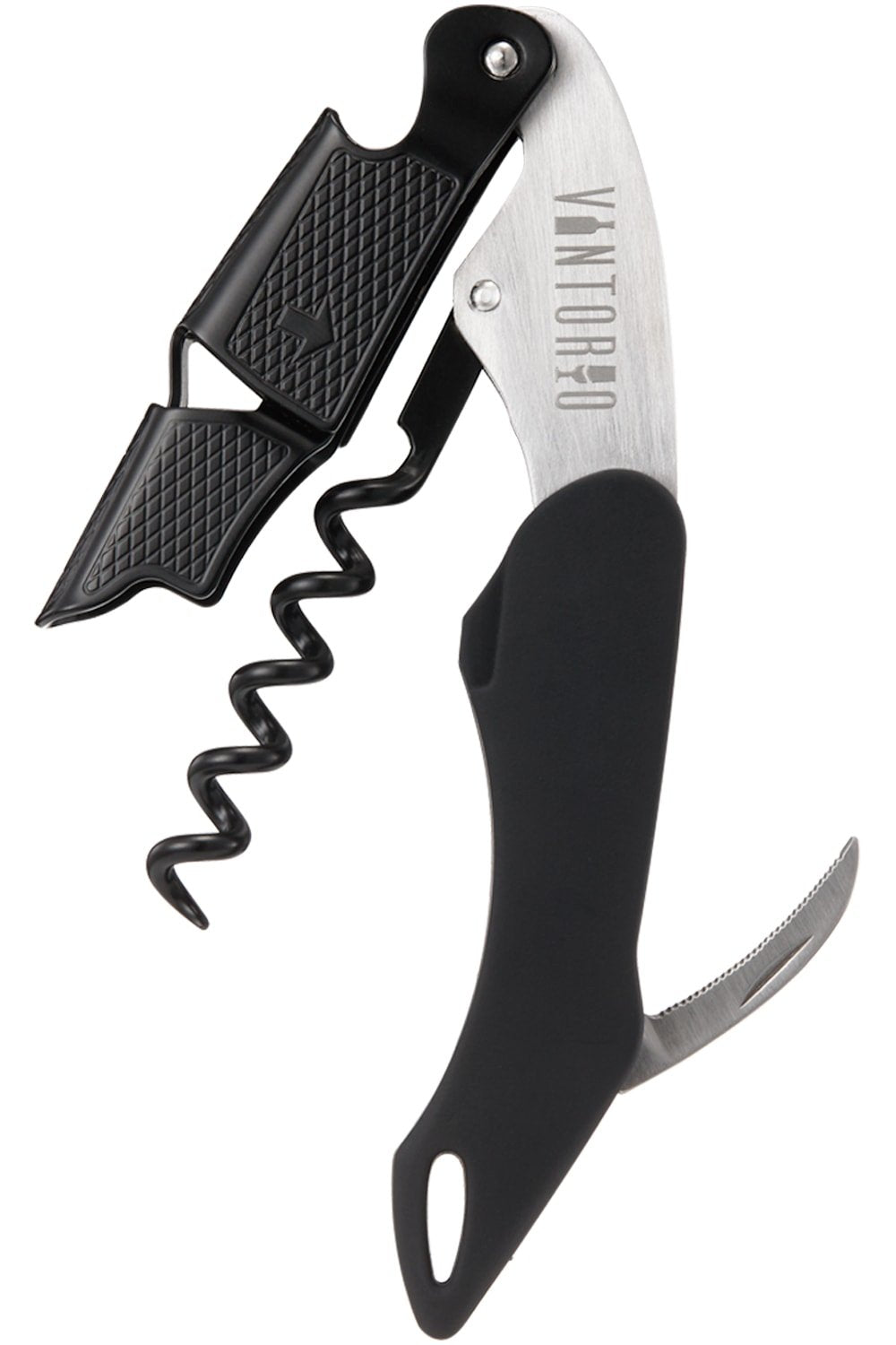 Vintorio professional waiters corkscrew with precise worm for easy cork removal